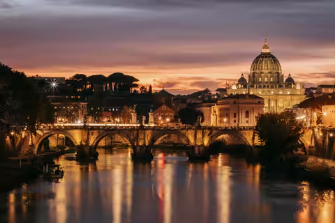 Rome by Night City Bike Tour with Sunset, Views and Evening Lights